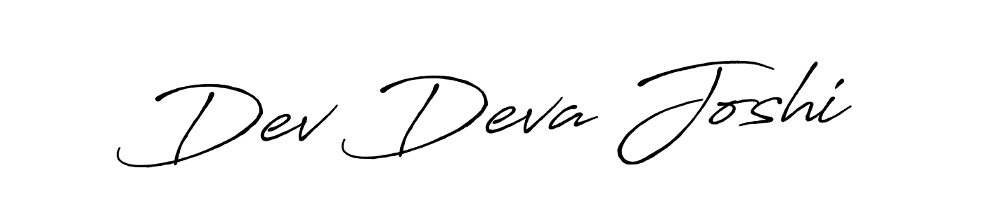 Use a signature maker to create a handwritten signature online. With this signature software, you can design (Antro_Vectra_Bolder) your own signature for name Dev Deva Joshi. Dev Deva Joshi signature style 7 images and pictures png