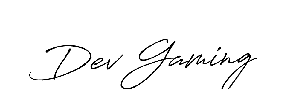 Also You can easily find your signature by using the search form. We will create Dev Gaming name handwritten signature images for you free of cost using Antro_Vectra_Bolder sign style. Dev Gaming signature style 7 images and pictures png
