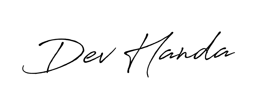 Also You can easily find your signature by using the search form. We will create Dev Handa name handwritten signature images for you free of cost using Antro_Vectra_Bolder sign style. Dev Handa signature style 7 images and pictures png