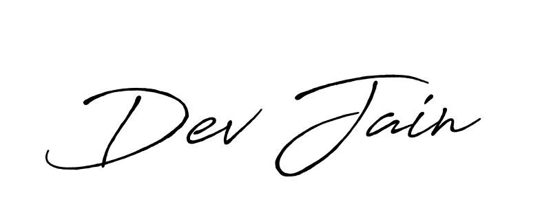 Design your own signature with our free online signature maker. With this signature software, you can create a handwritten (Antro_Vectra_Bolder) signature for name Dev Jain. Dev Jain signature style 7 images and pictures png