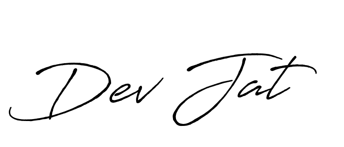 Create a beautiful signature design for name Dev Jat. With this signature (Antro_Vectra_Bolder) fonts, you can make a handwritten signature for free. Dev Jat signature style 7 images and pictures png