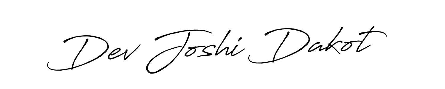 Similarly Antro_Vectra_Bolder is the best handwritten signature design. Signature creator online .You can use it as an online autograph creator for name Dev Joshi Dakot. Dev Joshi Dakot signature style 7 images and pictures png