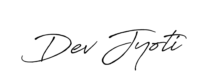 How to make Dev Jyoti name signature. Use Antro_Vectra_Bolder style for creating short signs online. This is the latest handwritten sign. Dev Jyoti signature style 7 images and pictures png