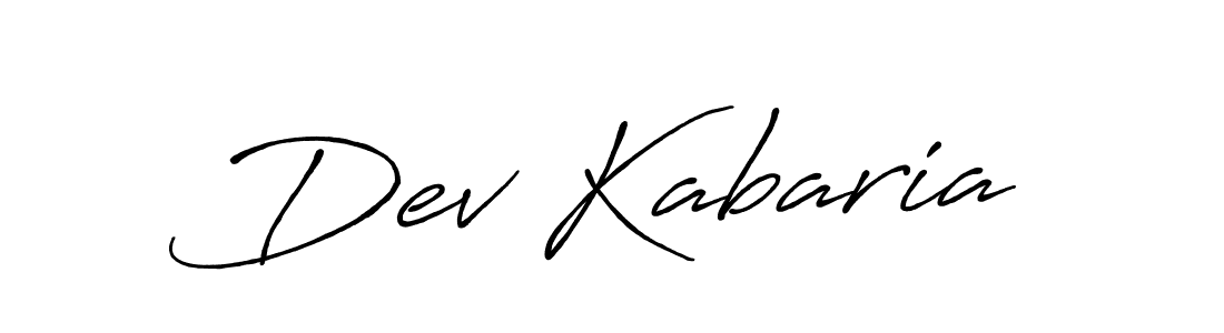 Make a beautiful signature design for name Dev Kabaria. With this signature (Antro_Vectra_Bolder) style, you can create a handwritten signature for free. Dev Kabaria signature style 7 images and pictures png