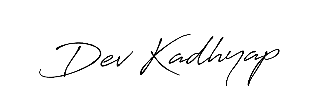 How to make Dev Kadhyap name signature. Use Antro_Vectra_Bolder style for creating short signs online. This is the latest handwritten sign. Dev Kadhyap signature style 7 images and pictures png
