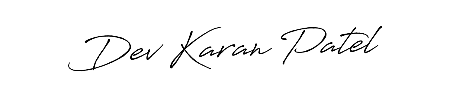 Once you've used our free online signature maker to create your best signature Antro_Vectra_Bolder style, it's time to enjoy all of the benefits that Dev Karan Patel name signing documents. Dev Karan Patel signature style 7 images and pictures png