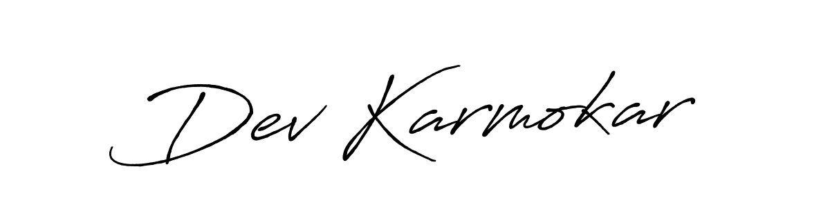 Also You can easily find your signature by using the search form. We will create Dev Karmokar name handwritten signature images for you free of cost using Antro_Vectra_Bolder sign style. Dev Karmokar signature style 7 images and pictures png