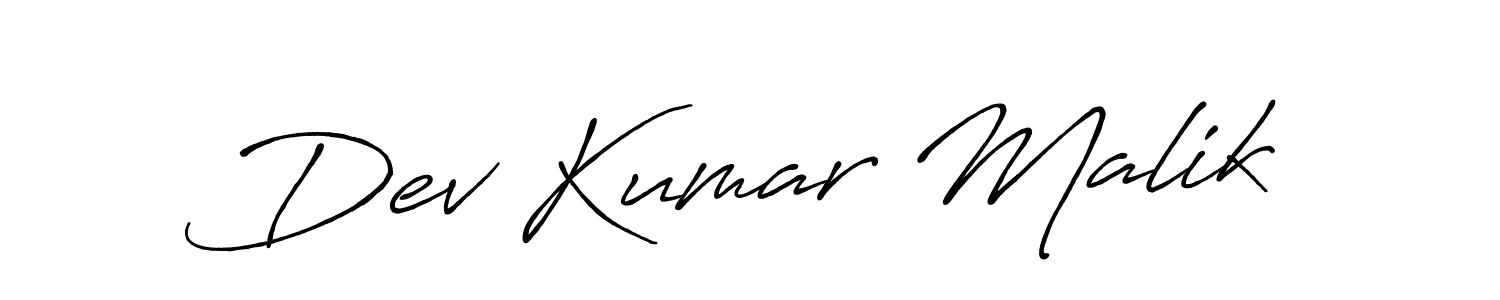 Also we have Dev Kumar Malik name is the best signature style. Create professional handwritten signature collection using Antro_Vectra_Bolder autograph style. Dev Kumar Malik signature style 7 images and pictures png