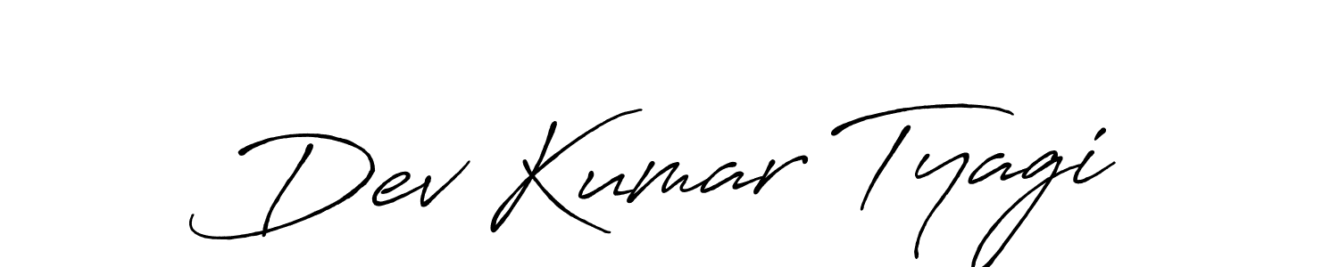 Design your own signature with our free online signature maker. With this signature software, you can create a handwritten (Antro_Vectra_Bolder) signature for name Dev Kumar Tyagi. Dev Kumar Tyagi signature style 7 images and pictures png