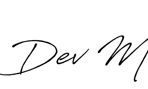 You can use this online signature creator to create a handwritten signature for the name Dev M. This is the best online autograph maker. Dev M signature style 7 images and pictures png