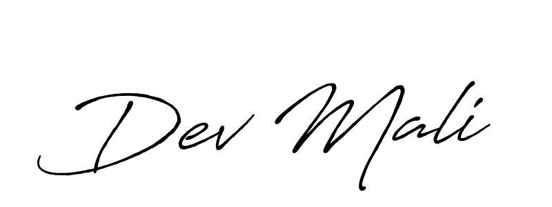 Design your own signature with our free online signature maker. With this signature software, you can create a handwritten (Antro_Vectra_Bolder) signature for name Dev Mali. Dev Mali signature style 7 images and pictures png