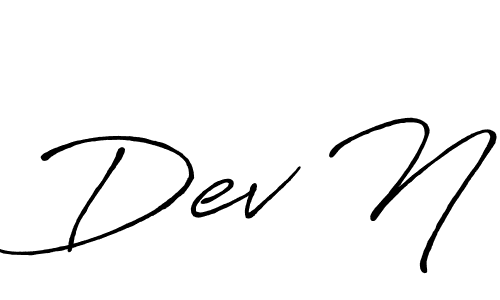 Make a beautiful signature design for name Dev N. With this signature (Antro_Vectra_Bolder) style, you can create a handwritten signature for free. Dev N signature style 7 images and pictures png