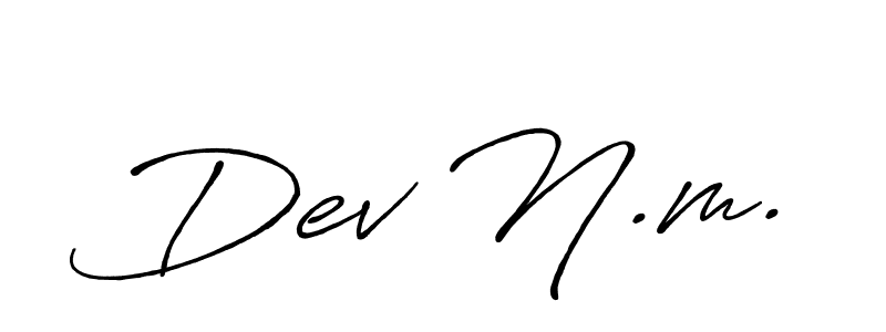 This is the best signature style for the Dev N.m. name. Also you like these signature font (Antro_Vectra_Bolder). Mix name signature. Dev N.m. signature style 7 images and pictures png