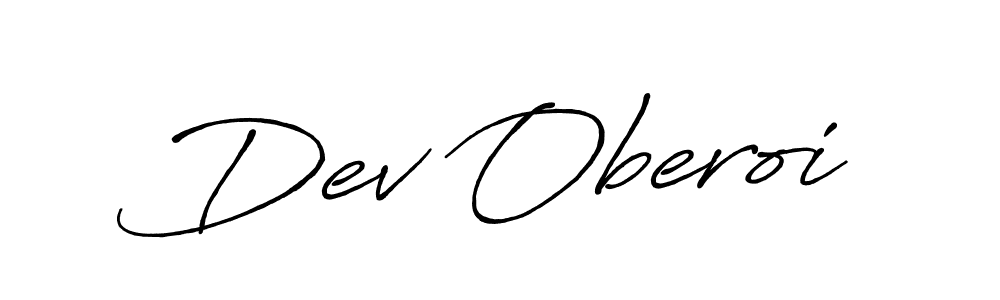 Use a signature maker to create a handwritten signature online. With this signature software, you can design (Antro_Vectra_Bolder) your own signature for name Dev Oberoi. Dev Oberoi signature style 7 images and pictures png