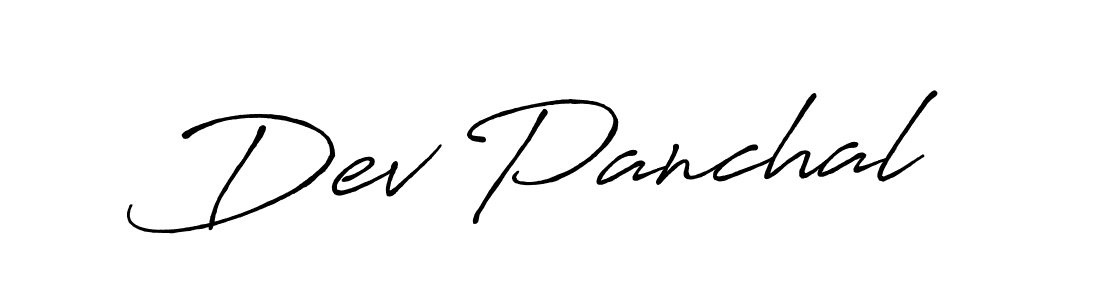 Create a beautiful signature design for name Dev Panchal. With this signature (Antro_Vectra_Bolder) fonts, you can make a handwritten signature for free. Dev Panchal signature style 7 images and pictures png