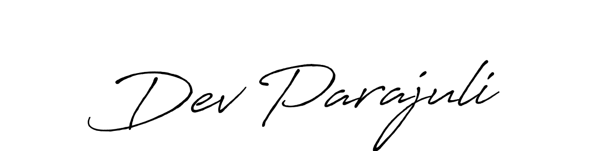 Dev Parajuli stylish signature style. Best Handwritten Sign (Antro_Vectra_Bolder) for my name. Handwritten Signature Collection Ideas for my name Dev Parajuli. Dev Parajuli signature style 7 images and pictures png