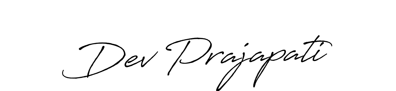 Design your own signature with our free online signature maker. With this signature software, you can create a handwritten (Antro_Vectra_Bolder) signature for name Dev Prajapati. Dev Prajapati signature style 7 images and pictures png