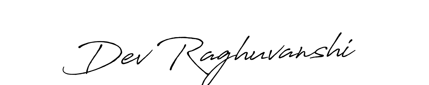 How to make Dev Raghuvanshi name signature. Use Antro_Vectra_Bolder style for creating short signs online. This is the latest handwritten sign. Dev Raghuvanshi signature style 7 images and pictures png