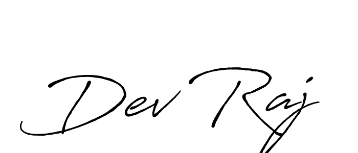 Design your own signature with our free online signature maker. With this signature software, you can create a handwritten (Antro_Vectra_Bolder) signature for name Dev Raj. Dev Raj signature style 7 images and pictures png