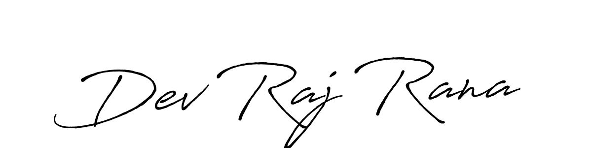 Create a beautiful signature design for name Dev Raj Rana. With this signature (Antro_Vectra_Bolder) fonts, you can make a handwritten signature for free. Dev Raj Rana signature style 7 images and pictures png