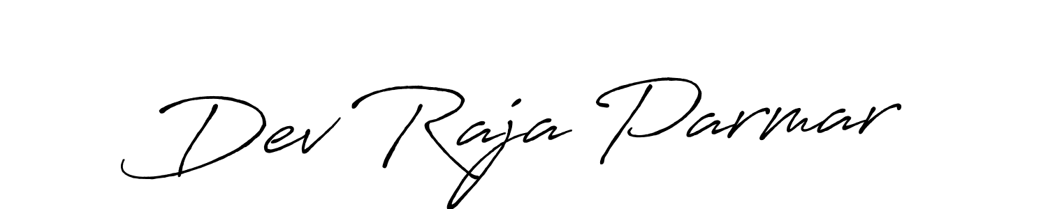 Create a beautiful signature design for name Dev Raja Parmar. With this signature (Antro_Vectra_Bolder) fonts, you can make a handwritten signature for free. Dev Raja Parmar signature style 7 images and pictures png