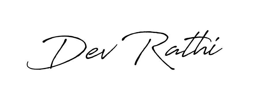 The best way (Antro_Vectra_Bolder) to make a short signature is to pick only two or three words in your name. The name Dev Rathi include a total of six letters. For converting this name. Dev Rathi signature style 7 images and pictures png