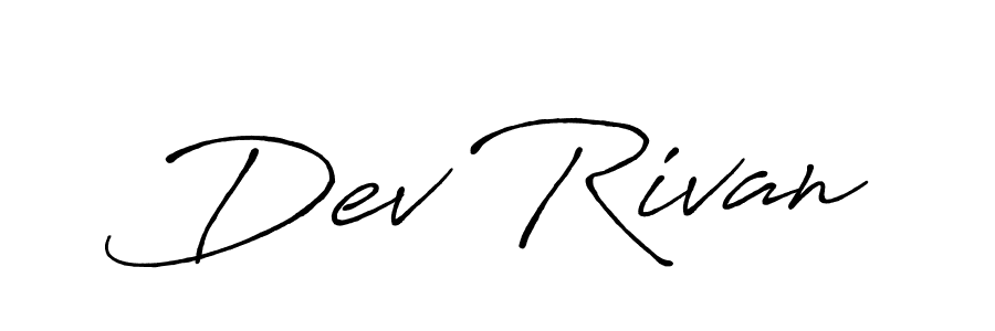 Create a beautiful signature design for name Dev Rivan. With this signature (Antro_Vectra_Bolder) fonts, you can make a handwritten signature for free. Dev Rivan signature style 7 images and pictures png