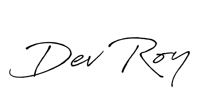 Also You can easily find your signature by using the search form. We will create Dev Roy name handwritten signature images for you free of cost using Antro_Vectra_Bolder sign style. Dev Roy signature style 7 images and pictures png