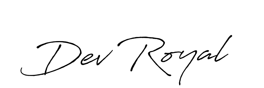 It looks lik you need a new signature style for name Dev Royal. Design unique handwritten (Antro_Vectra_Bolder) signature with our free signature maker in just a few clicks. Dev Royal signature style 7 images and pictures png