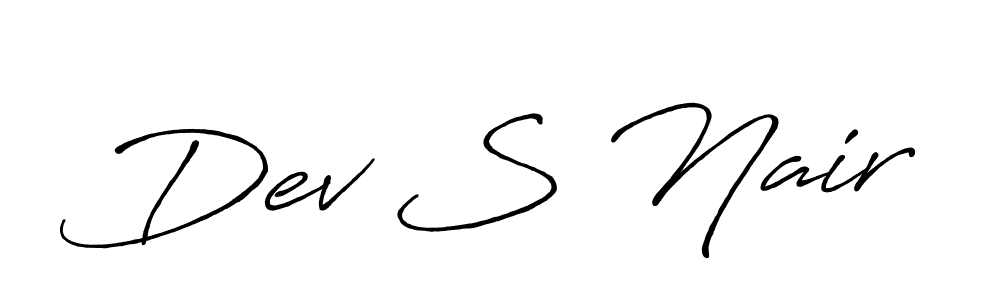 How to Draw Dev S Nair signature style? Antro_Vectra_Bolder is a latest design signature styles for name Dev S Nair. Dev S Nair signature style 7 images and pictures png