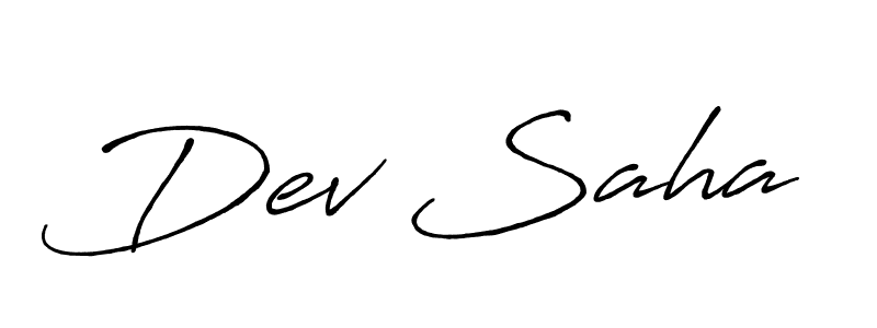 Also we have Dev Saha name is the best signature style. Create professional handwritten signature collection using Antro_Vectra_Bolder autograph style. Dev Saha signature style 7 images and pictures png