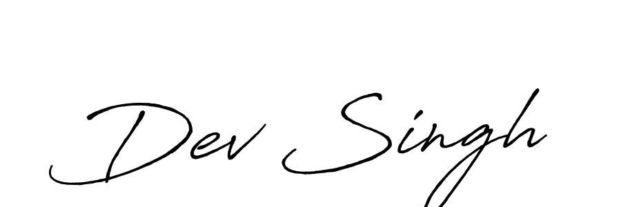 Make a beautiful signature design for name Dev Singh. With this signature (Antro_Vectra_Bolder) style, you can create a handwritten signature for free. Dev Singh signature style 7 images and pictures png