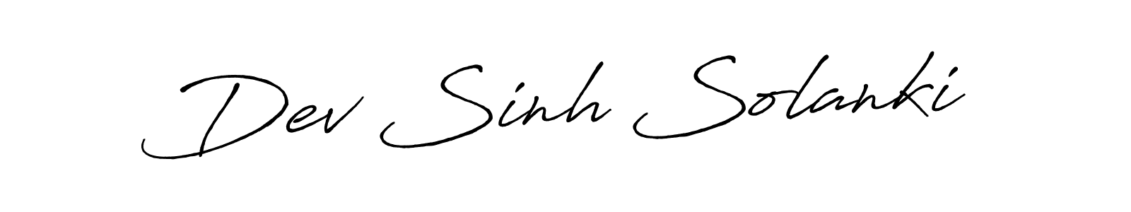 Dev Sinh Solanki stylish signature style. Best Handwritten Sign (Antro_Vectra_Bolder) for my name. Handwritten Signature Collection Ideas for my name Dev Sinh Solanki. Dev Sinh Solanki signature style 7 images and pictures png