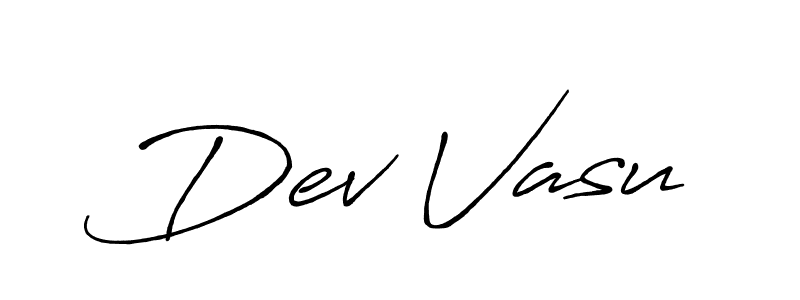 How to make Dev Vasu name signature. Use Antro_Vectra_Bolder style for creating short signs online. This is the latest handwritten sign. Dev Vasu signature style 7 images and pictures png