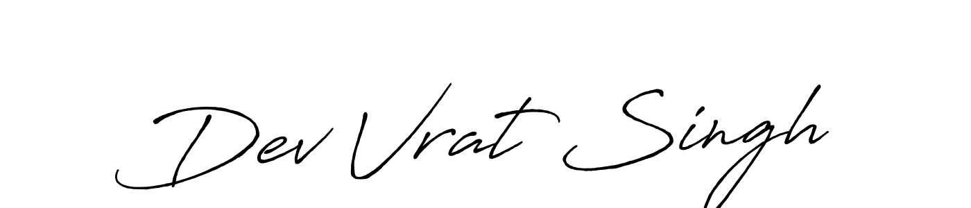 Create a beautiful signature design for name Dev Vrat Singh. With this signature (Antro_Vectra_Bolder) fonts, you can make a handwritten signature for free. Dev Vrat Singh signature style 7 images and pictures png