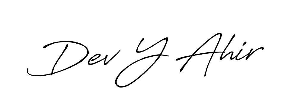 Make a beautiful signature design for name Dev Y Ahir. Use this online signature maker to create a handwritten signature for free. Dev Y Ahir signature style 7 images and pictures png