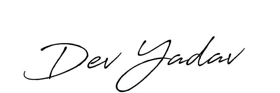 Make a beautiful signature design for name Dev Yadav. With this signature (Antro_Vectra_Bolder) style, you can create a handwritten signature for free. Dev Yadav signature style 7 images and pictures png