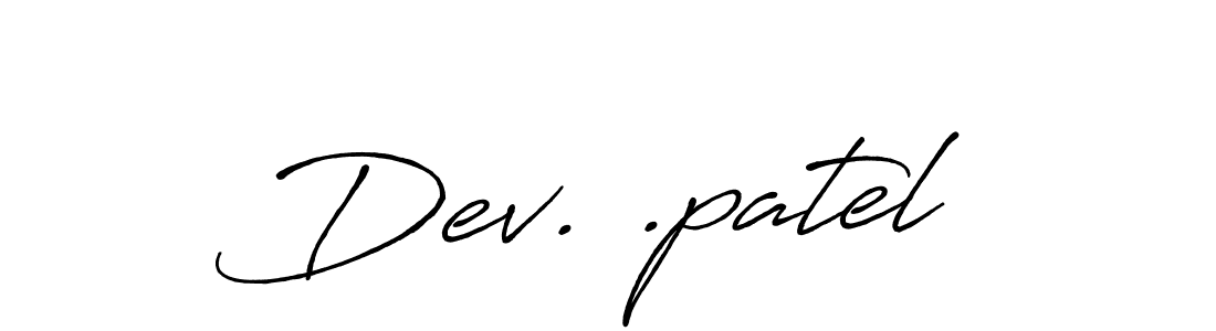 How to make Dev. .patel name signature. Use Antro_Vectra_Bolder style for creating short signs online. This is the latest handwritten sign. Dev. .patel signature style 7 images and pictures png