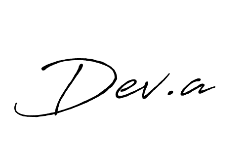 Make a beautiful signature design for name Dev.a. With this signature (Antro_Vectra_Bolder) style, you can create a handwritten signature for free. Dev.a signature style 7 images and pictures png