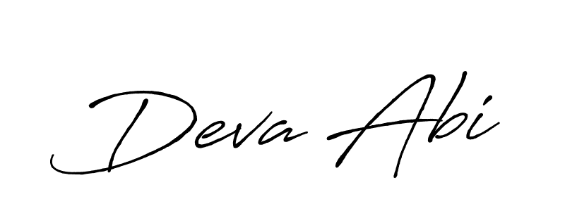 Deva Abi stylish signature style. Best Handwritten Sign (Antro_Vectra_Bolder) for my name. Handwritten Signature Collection Ideas for my name Deva Abi. Deva Abi signature style 7 images and pictures png
