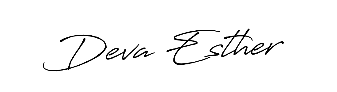 Similarly Antro_Vectra_Bolder is the best handwritten signature design. Signature creator online .You can use it as an online autograph creator for name Deva Esther. Deva Esther signature style 7 images and pictures png