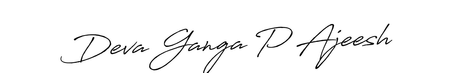 Make a beautiful signature design for name Deva Ganga P Ajeesh. Use this online signature maker to create a handwritten signature for free. Deva Ganga P Ajeesh signature style 7 images and pictures png