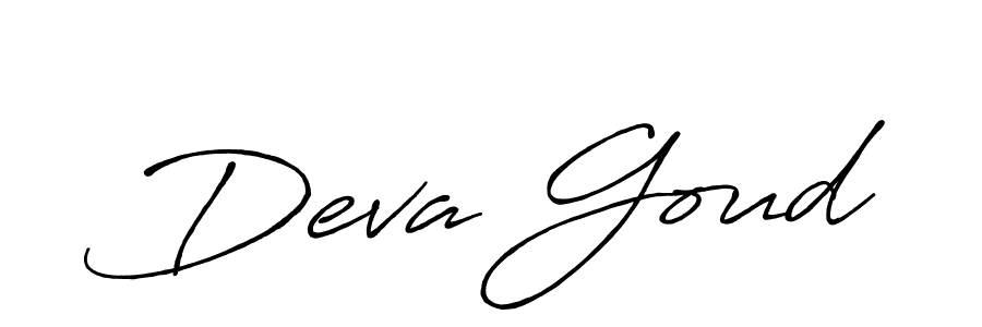Design your own signature with our free online signature maker. With this signature software, you can create a handwritten (Antro_Vectra_Bolder) signature for name Deva Goud. Deva Goud signature style 7 images and pictures png