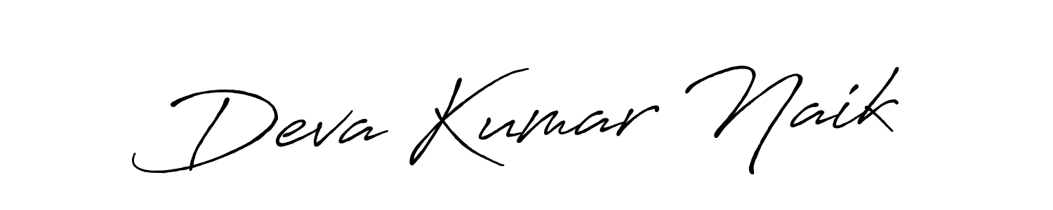 How to make Deva Kumar Naik name signature. Use Antro_Vectra_Bolder style for creating short signs online. This is the latest handwritten sign. Deva Kumar Naik signature style 7 images and pictures png