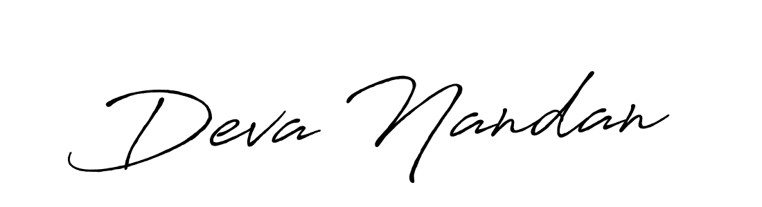 Use a signature maker to create a handwritten signature online. With this signature software, you can design (Antro_Vectra_Bolder) your own signature for name Deva Nandan. Deva Nandan signature style 7 images and pictures png