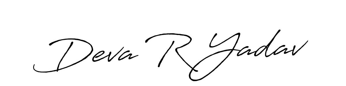 The best way (Antro_Vectra_Bolder) to make a short signature is to pick only two or three words in your name. The name Deva R Yadav include a total of six letters. For converting this name. Deva R Yadav signature style 7 images and pictures png