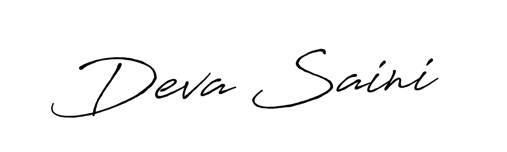 Deva Saini stylish signature style. Best Handwritten Sign (Antro_Vectra_Bolder) for my name. Handwritten Signature Collection Ideas for my name Deva Saini. Deva Saini signature style 7 images and pictures png