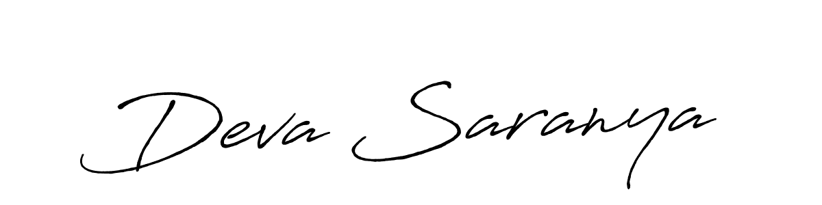 How to make Deva Saranya signature? Antro_Vectra_Bolder is a professional autograph style. Create handwritten signature for Deva Saranya name. Deva Saranya signature style 7 images and pictures png