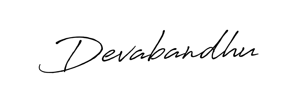 Design your own signature with our free online signature maker. With this signature software, you can create a handwritten (Antro_Vectra_Bolder) signature for name Devabandhu. Devabandhu signature style 7 images and pictures png