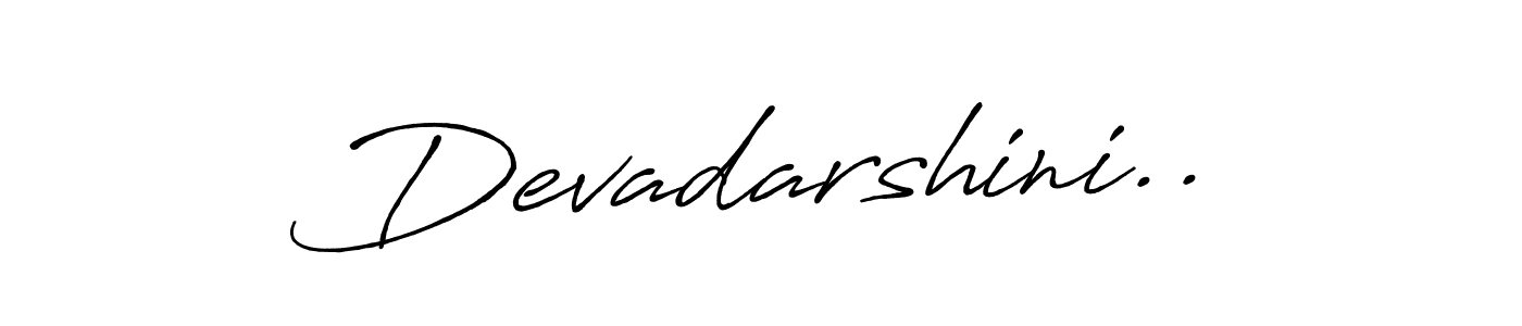 Design your own signature with our free online signature maker. With this signature software, you can create a handwritten (Antro_Vectra_Bolder) signature for name Devadarshini... Devadarshini.. signature style 7 images and pictures png